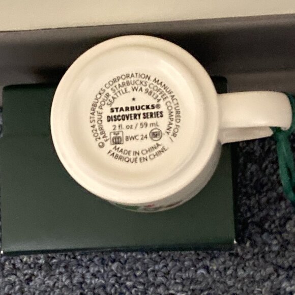 New Starbucks Discovery Series Vermont 2oz Christmas Ornament Ceramic Mini Mug - Picture 3 of 3